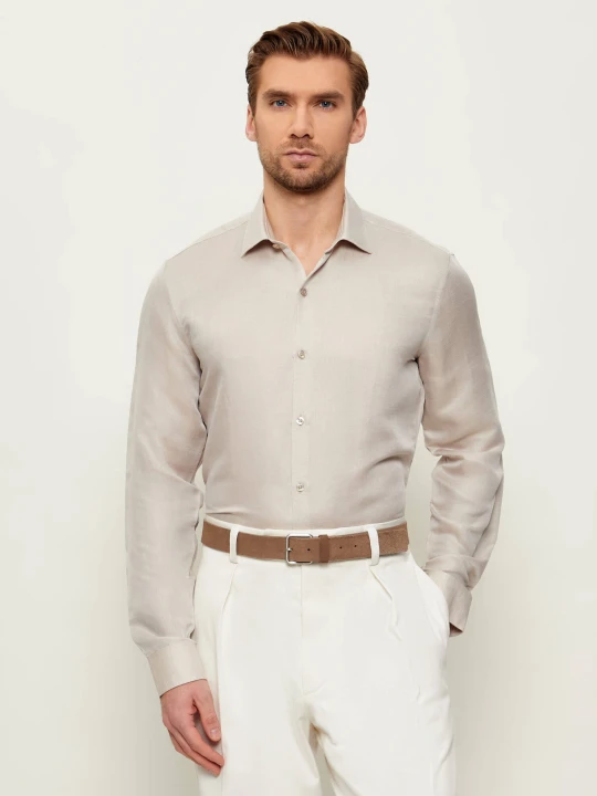 Zdjęcie produktu Calvin Klein Lniana koszula | Slim Fit beżowy