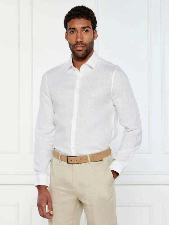 Zdjęcie produktu Calvin Klein Lniana koszula | Slim Fit biały
