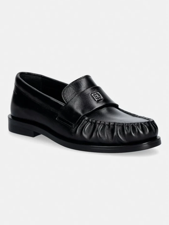 Zdjęcie produktu Calvin Klein loafersy damskie skórzane ROUND LOAFER LTH HDW czarny