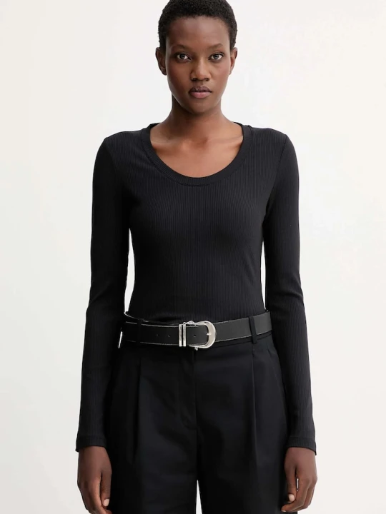 Zdjęcie produktu Calvin Klein longsleeve damski z modalem czarny