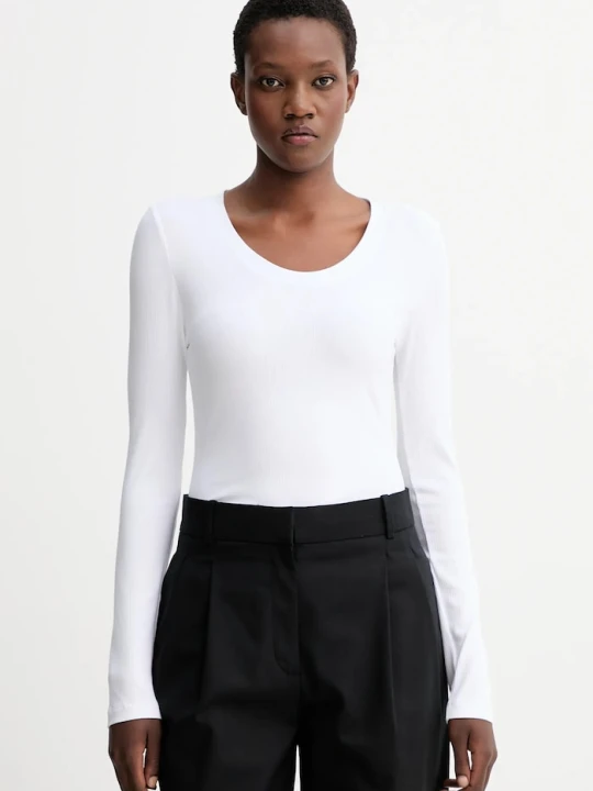 Zdjęcie produktu Calvin Klein longsleeve damski z modalem biały
