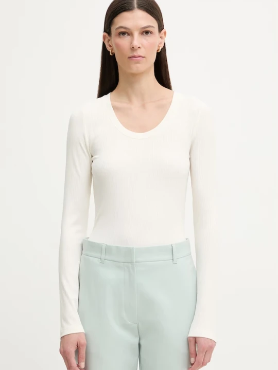 Zdjęcie produktu Calvin Klein longsleeve damskie z modalem beżowy
