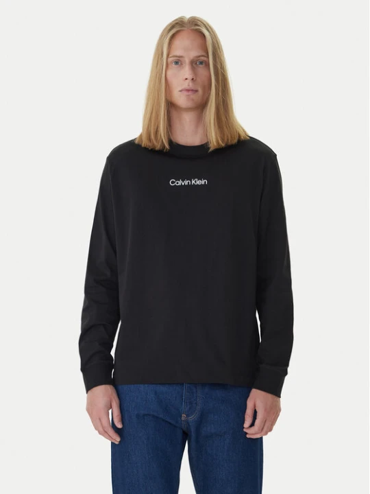 Zdjęcie produktu Calvin Klein Longsleeve Standard Logo LV04LD232G Czarny Relaxed Fit