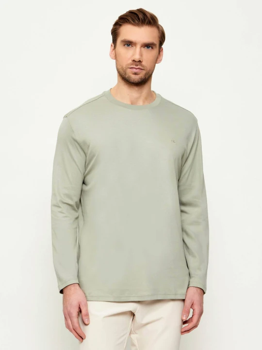 Zdjęcie produktu Calvin Klein Longsleeve SUPIMA INTERLOCK | Regular Fit miętowy
