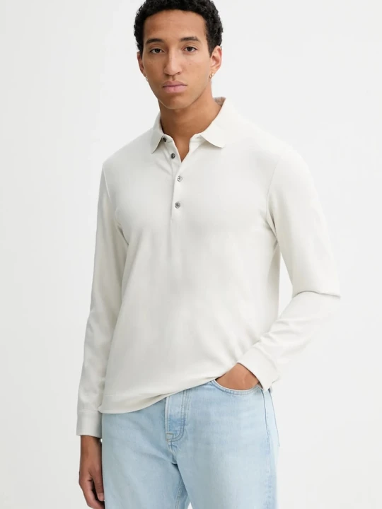 Zdjęcie produktu Calvin Klein longsleeve z domieszką wełny beżowy