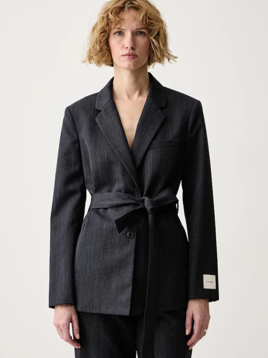 Zdjęcie produktu Calvin Klein marynarka damska z wełną szary
