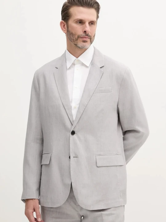 Zdjęcie produktu Calvin Klein marynarka lniana szary