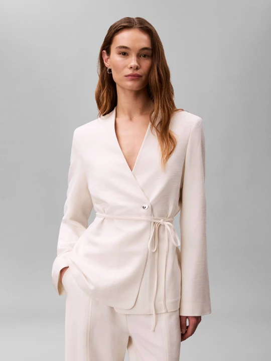 Zdjęcie produktu Calvin Klein Marynarka | Regular Fit ecru