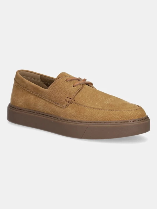 Zdjęcie produktu Calvin Klein mokasyny nubukowe HYBRID LACE UP BOAT NU brązowy