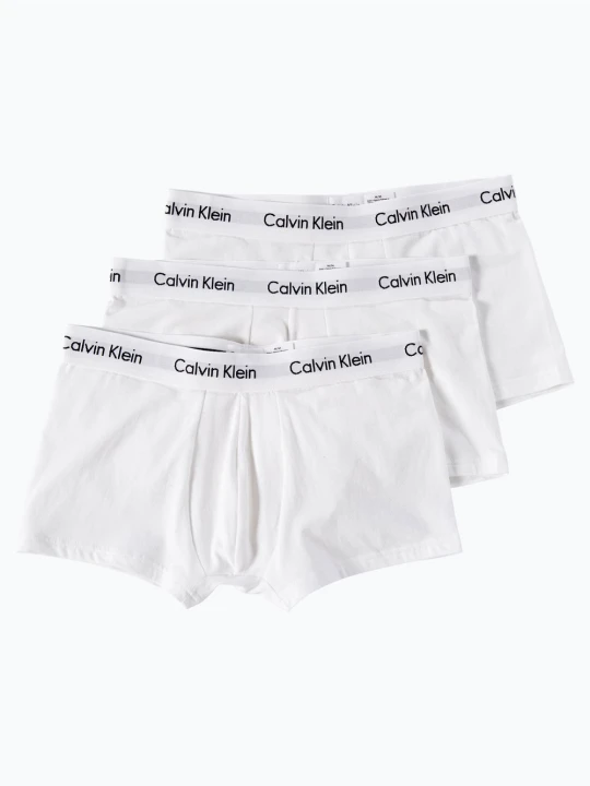 Zdjęcie produktu Calvin Klein Obcisłe bokserki pakowane po 3 szt. Mężczyźni Bawełna biały