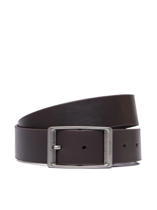 Zdjęcie produktu Calvin Klein Pasek Casual Round Buckle Tumbled 35Mm LV04D7123G Brązowy ciemny