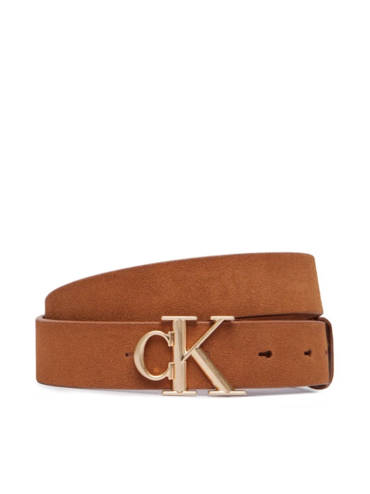Zdjęcie produktu Calvin Klein Pasek Damski Round Ck Buckle Suede LV04F7144G Brązowy