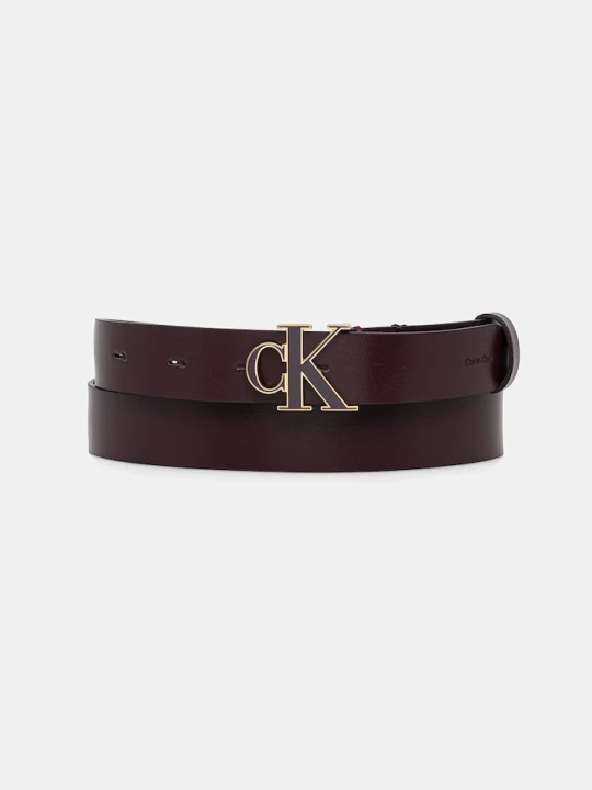 Zdjęcie produktu Calvin Klein pasek damski skórzany bordowy