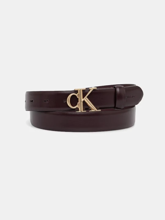 Zdjęcie produktu Calvin Klein pasek damski skórzany bordowy