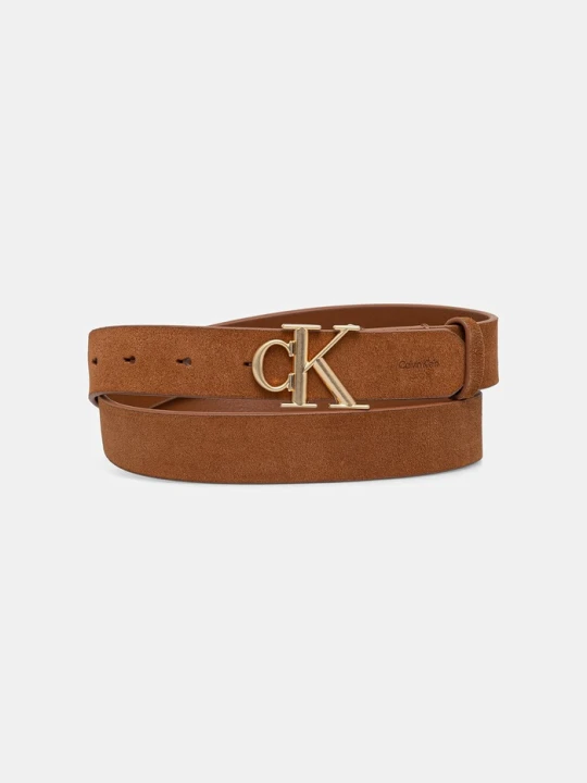 Zdjęcie produktu Calvin Klein pasek damski zamszowy brązowy