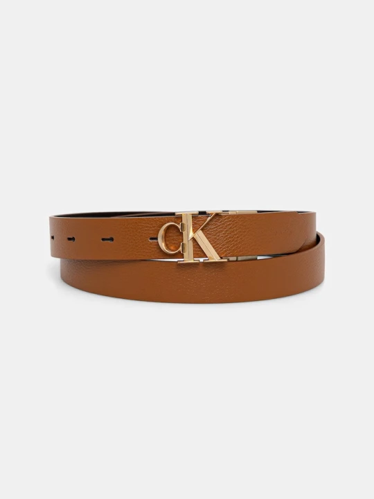Zdjęcie produktu Calvin Klein pasek dwustronny damski skórzany brązowy