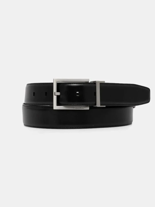 Zdjęcie produktu Calvin Klein pasek skórzany dwustronny czarny