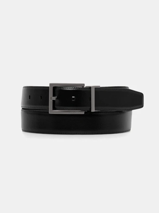 Zdjęcie produktu Calvin Klein pasek skórzany dwustronny czarny