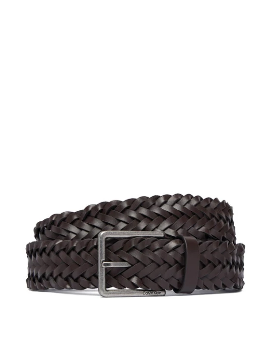 Zdjęcie produktu Calvin Klein Pasek Warmth Buckle Woven 35Mm Fixed - LV04D7061G Brązowy ciemny