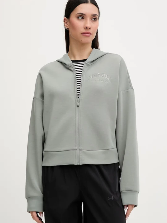 Zdjęcie produktu Calvin Klein Performance bluza rozpinana z kapturem damska zielony