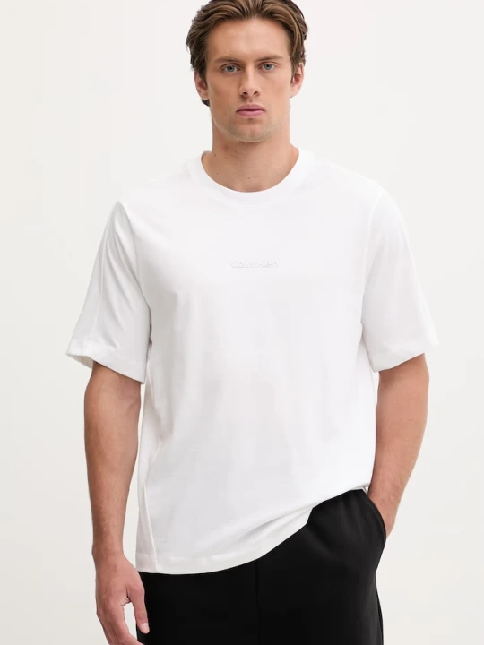 Zdjęcie produktu Calvin Klein Performance T-shirt męski z bawełną beżowy