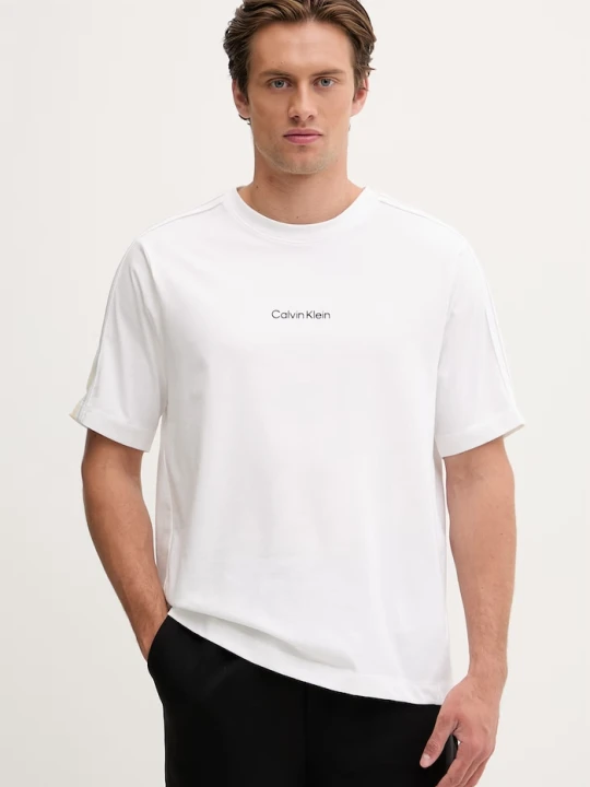 Zdjęcie produktu Calvin Klein Performance T-shirt męski z bawełną beżowy