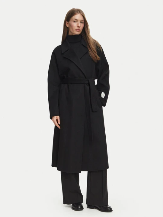 Zdjęcie produktu Calvin Klein Płaszcz wełniany Hero LV040WL571 Czarny Regular Fit