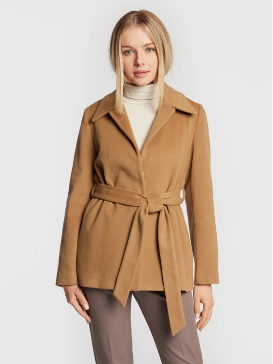Zdjęcie produktu Calvin Klein Płaszcz wełniany K20K204154 Brązowy Regular Fit