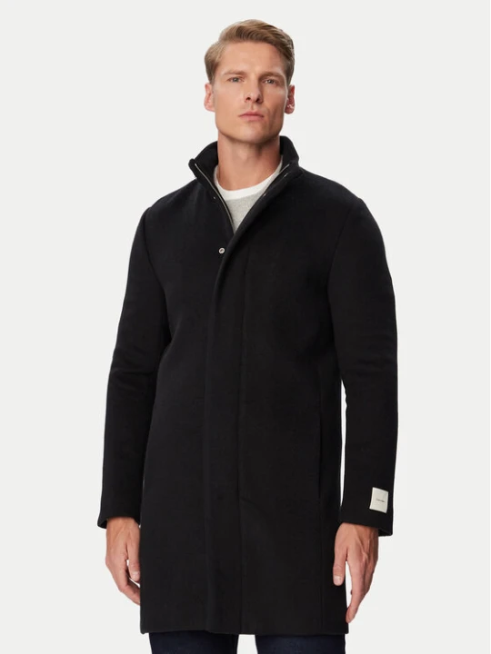 Zdjęcie produktu Calvin Klein Płaszcz wełniany LV04LD457G Czarny Regular Fit