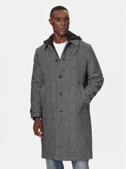 Zdjęcie produktu Calvin Klein Płaszcz wełniany LV04LD510G Szary Regular Fit