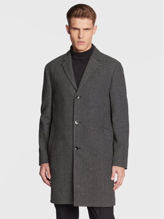 Zdjęcie produktu Calvin Klein Płaszcz wełniany Statement K10K109952 Czarny Regular Fit
