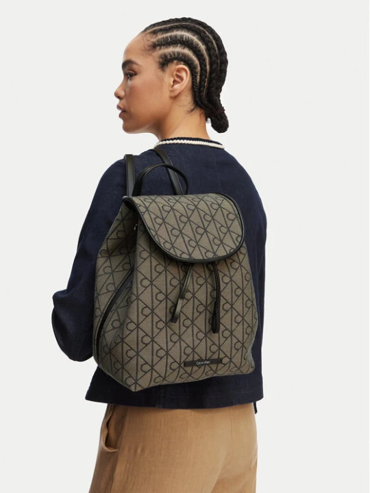 Zdjęcie produktu Calvin Klein Plecak Emblem Aop Jacquard Backpack LV04F3536G Brązowy