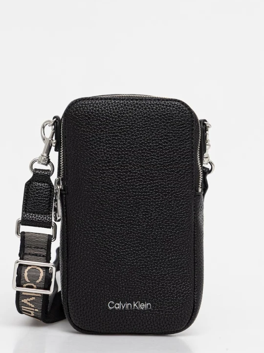 Zdjęcie produktu Calvin Klein pokrowiec na telefon damski z imitacji skóry czarny