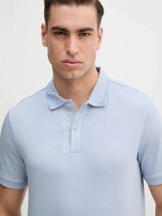 Zdjęcie produktu Calvin Klein polo bawełniane niebieski