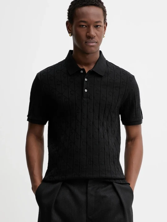 Zdjęcie produktu Calvin Klein polo bawełniane czarny