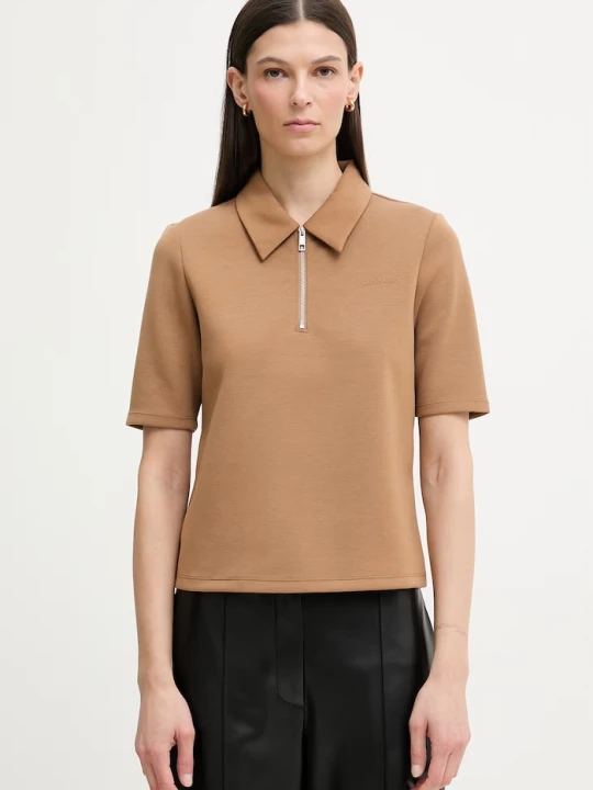 Zdjęcie produktu Calvin Klein polo damskie brązowy