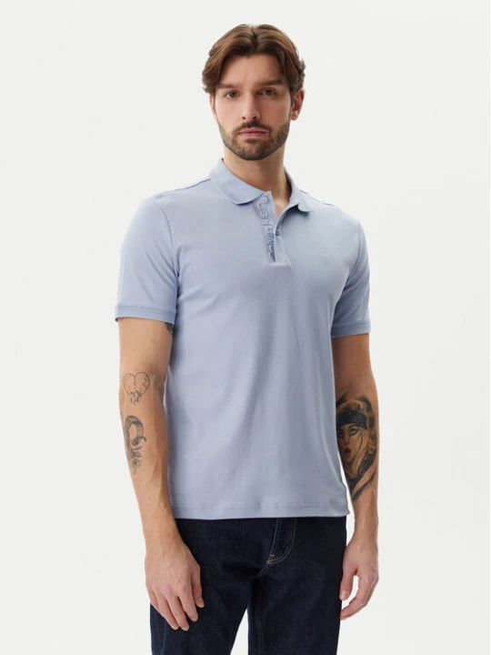 Zdjęcie produktu Calvin Klein Polo K10K114135 Błękitny Regular Fit Niebieski jasny