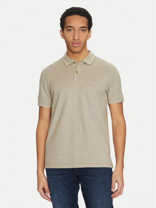 Zdjęcie produktu Calvin Klein Polo K10K114475 Beżowy Regular Fit