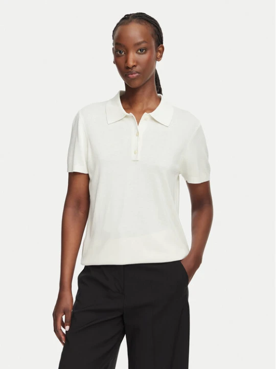 Zdjęcie produktu Calvin Klein Polo LV044G311G Kremowy Slim Fit