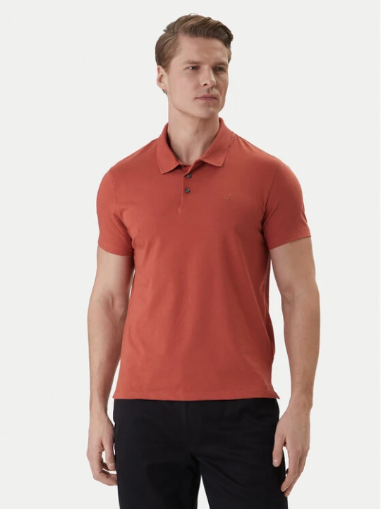 Zdjęcie produktu Calvin Klein Polo LV04LF200G Pomarańczowy Slim Fit