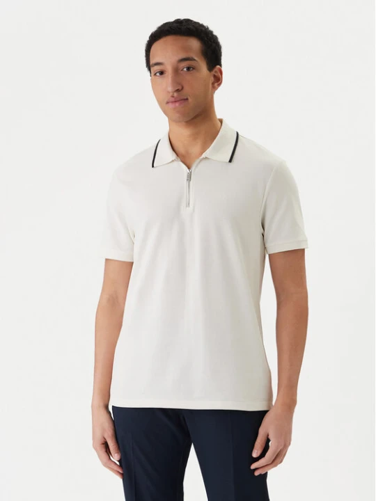 Zdjęcie produktu Calvin Klein Polo LV04LF214G Écru Regular Fit Kremowy