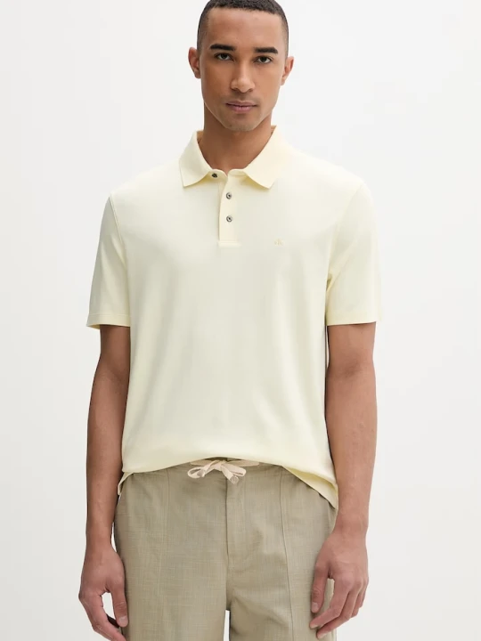 Zdjęcie produktu Calvin Klein polo męskie bawełniane żółty
