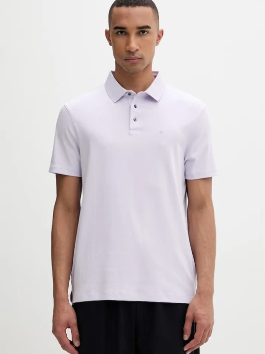 Zdjęcie produktu Calvin Klein polo męskie bawełniane fioletowy