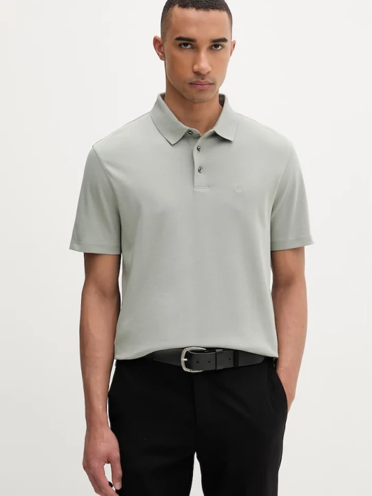 Zdjęcie produktu Calvin Klein polo męskie bawełniane zielony