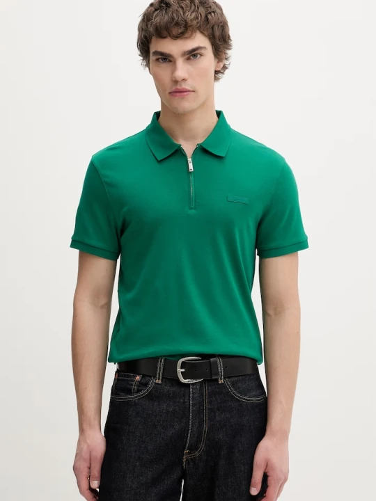 Zdjęcie produktu Calvin Klein polo męskie bawełniane zielony