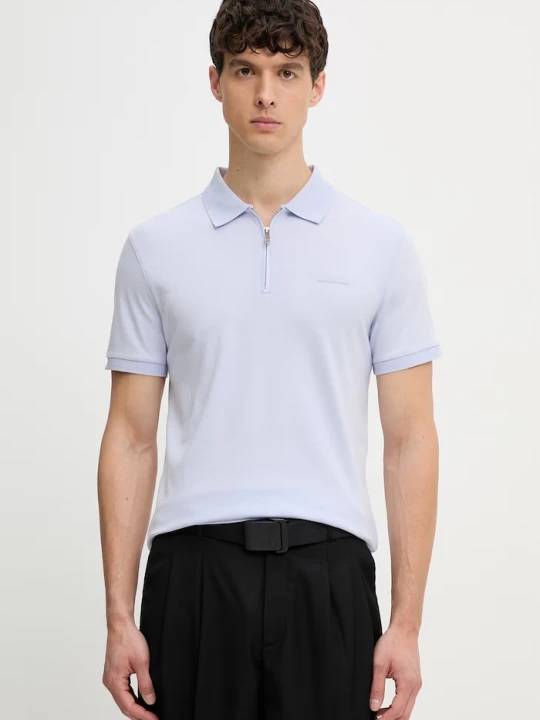 Zdjęcie produktu Calvin Klein polo męskie bawełniane fioletowy