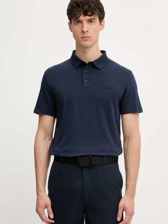 Zdjęcie produktu Calvin Klein polo męskie bawełniane granatowy