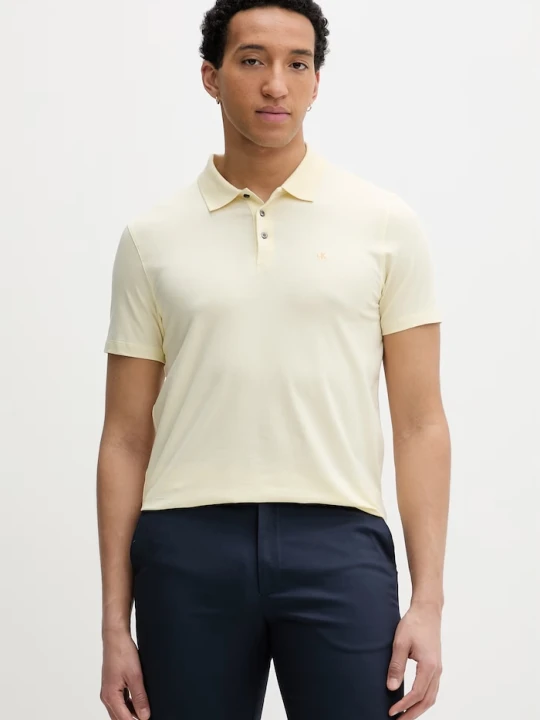 Zdjęcie produktu Calvin Klein polo męskie z bawełną żółty