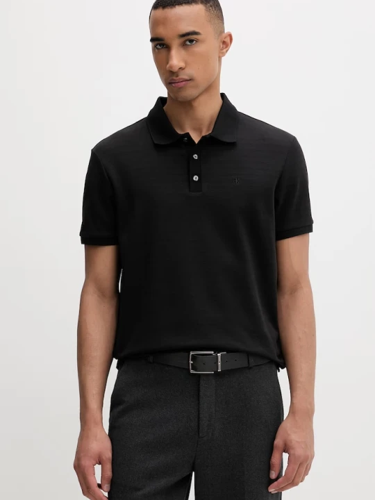 Zdjęcie produktu Calvin Klein polo męskie z bawełną czarny