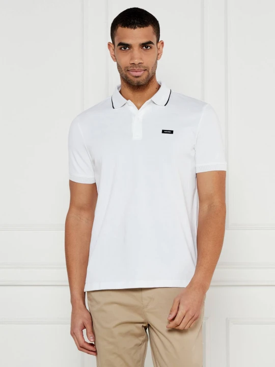 Zdjęcie produktu Calvin Klein Polo | Regular Fit | stretch pique biały